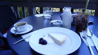 運が良ければテラスで紅葉を