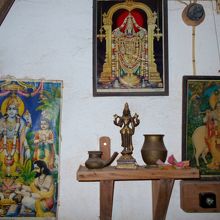 インド　ケララ州の村?。地主の家の展示物。