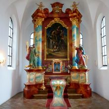 ドイツバイエルン州の村?。聖ゲオルグ礼拝堂祭壇。