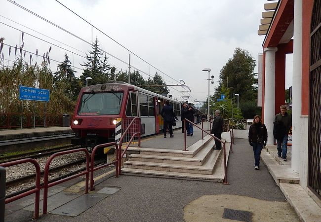 ナポリ中央駅からポンペイ遺跡へ向かう際に利用