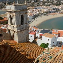 ペニスコラ城から見下ろしたプラヤ・ノルテの一部。