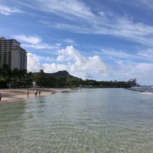 堤防の先端から