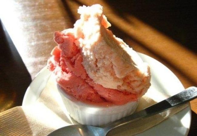 野菜と果物のジェラートが美味しい