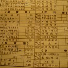 来店前のオーダーの参考に