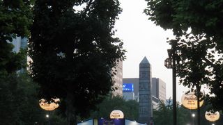 ビアガーデンの飾りつけ