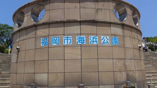 福岡市海浜公園は海水浴場として多くの家族連れが訪れます