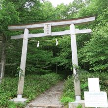 七合目の鳥居。参道の入口。