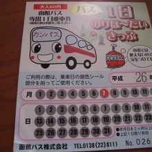 一日乗車券　カンパス