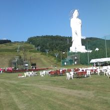 芦別名物の大観音様のすぐ隣です