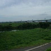 桂川、宇治川、木津川の3つの大きな川が合流する