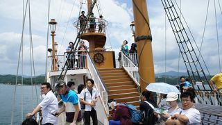 ハイライトは、入江の奥のＵターン