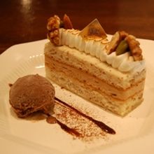 ナッツとチョコのケーキ