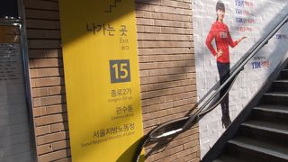 ＢＩＢＡＰの「鍾路シネコアビル」の最寄り