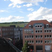 部屋からの眺め　奥にブドウ畑が見えてます