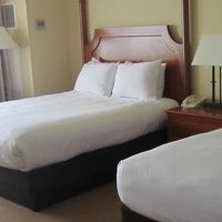 ベッドはキングサイズのツインで快適。設備も清潔でよかった。