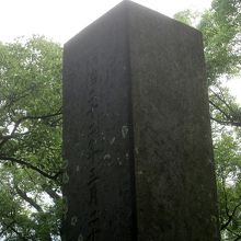 碑の裏には明治22年3月20日という日付