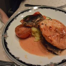 ロブスターテール。少し焼き過ぎで硬いが、味は良かったそうです