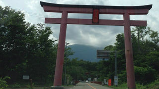 大きな鳥居をくぐって
