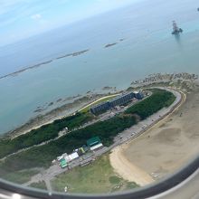 飛行機からも見える