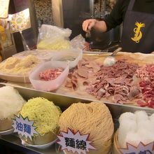 いろんな種類の麺が！