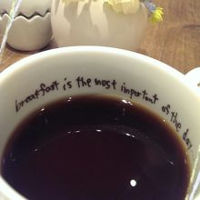 手書きメッセージ入りのコーヒー