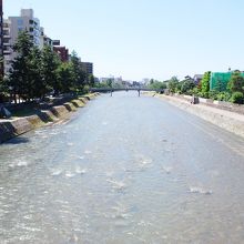 天神橋から、下流浅野大橋を臨む。