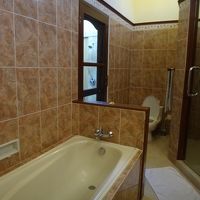 右にはシャワーブースも。広いし、水圧・温度も合格点。