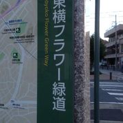 東横線の跡地に出来た緑道です。