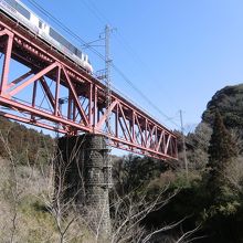 青井岳駅から温泉に歩く途中の鉄橋です。