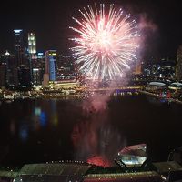 部屋から花火が見えました!