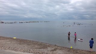 海遊び、蟹取り