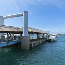 船が発着する桟橋。