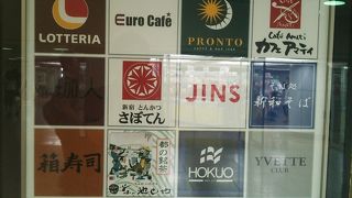 西口にひろがる地下街