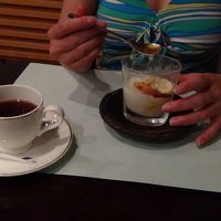 最後のデザートでショウガのプリンが出ました　凄く美味しかった