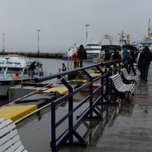 観光桟橋には、クルーズ船に乗り込む時だけ入れます。