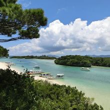 展望台から見た川平湾。