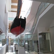 最も大きな展示物の船