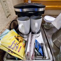 コーヒーがサービスで付いています。