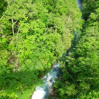 ホテルの横の渓流