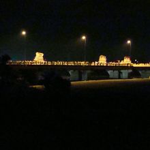 10/15　午前2時　伊曾乃神社祭り宮出し途中　加茂川橋通過