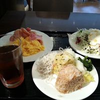 モーニングビュッフェです。ご飯がものすごくおいしい