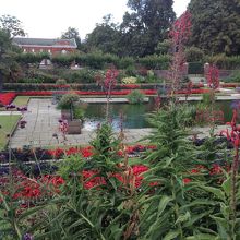 一画にあるイングリッシュガーデン