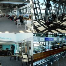 出発ゲート付近の設備。どこを見ても新しい設備です。