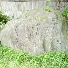 中村汀女の句碑です。「蕗のたう　おもひおもひの　夕汽笛」。