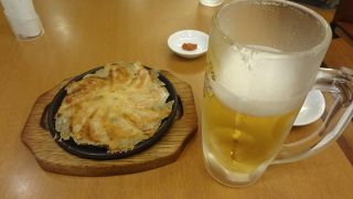 今日も餃子のビールセット