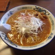 層雲峡で食べる旭川ラーメン。