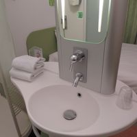 洗面台裏側はテーブル