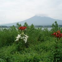 ホテルの傍の湖畔から