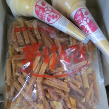 芋けんぴアイスクリームとお徳用の芋けんぴ500ｇ