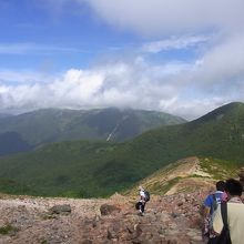峰の茶屋付近から那須連山を望む
